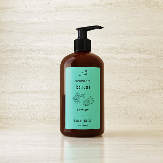 Whetstone & Fig Lotion Fable Rune Exclusive Skyview Los Alamos by Nomada Deco